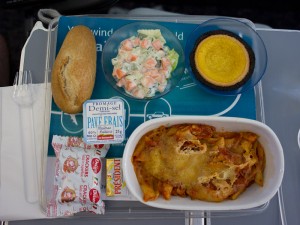 Penne al arabiatta sur un vol GulfAir © Quentin Gaudillière