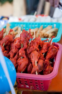 Poussins embrochés à Coron Town © Quentin Gaudillière