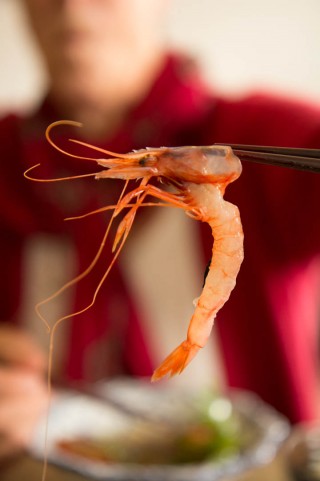 Gambero en sashimi © Camille Oger Gambero en sashimi © Camille Oger