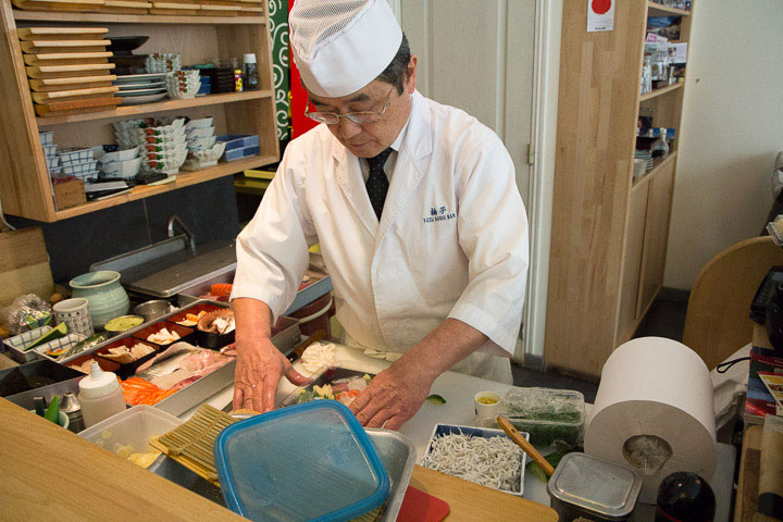 Keiji Sakaguchi en plein travail © Camille Oger