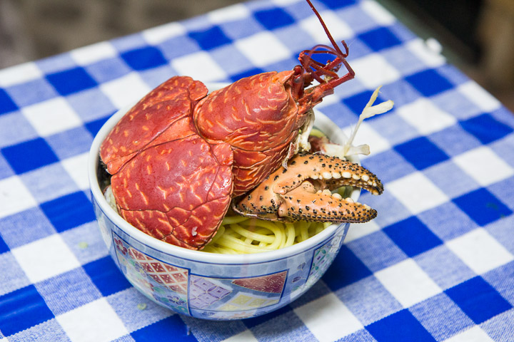 Yashigani soba avec carapace de yashigani © Camille Oger