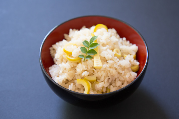 Takenoko gohan ou riz aux pousses de bambou © Camille Oger