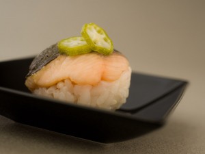 Temari sushi à la truite et gombo © Gaudillière